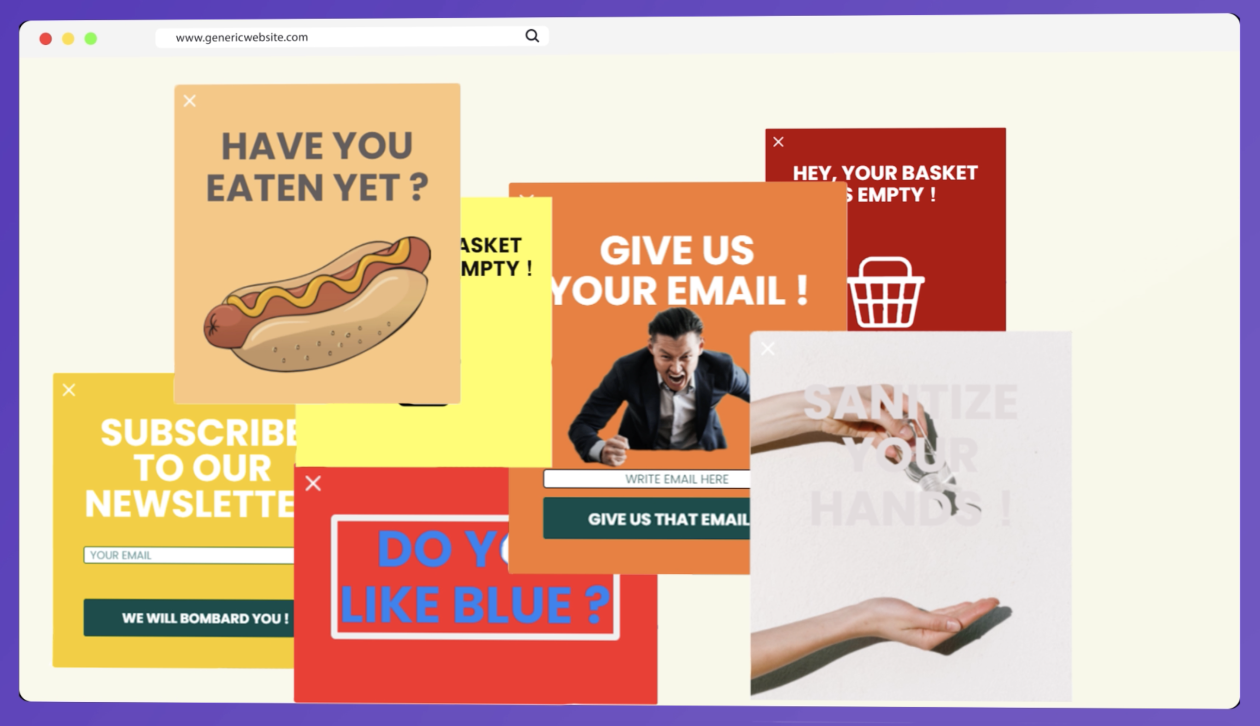popups the wrong way